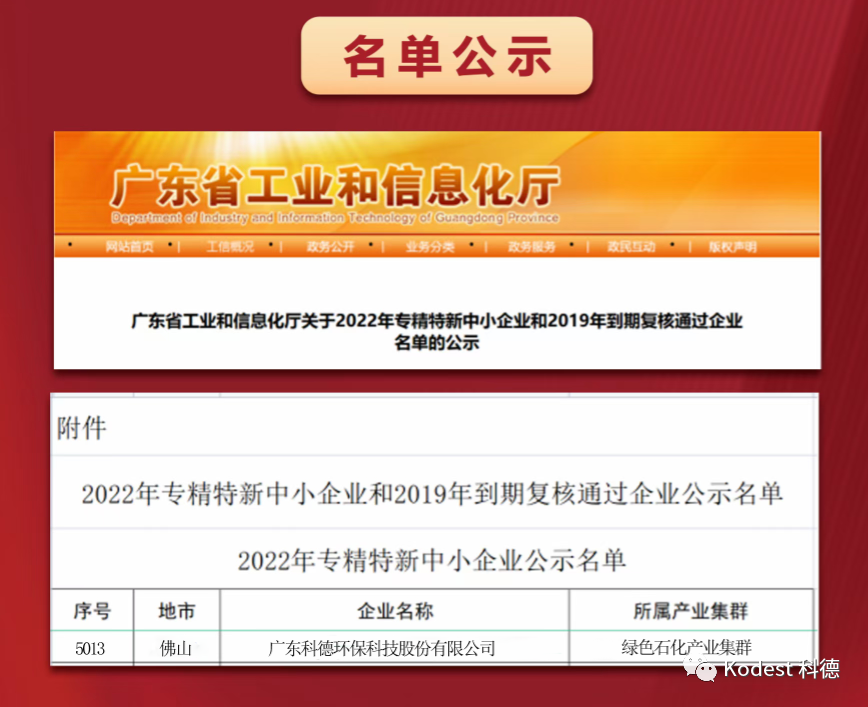 喜報(bào)！科德科技通過廣東省2022年“專精特新”評(píng)審